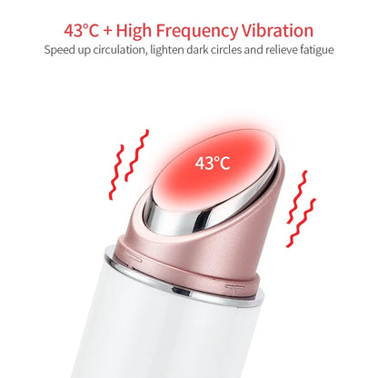 EMS LED Eye and Face Massager with 43°C Heat | Red Blue Yellow Light Modes, Vibration & USB Rechargeable Design