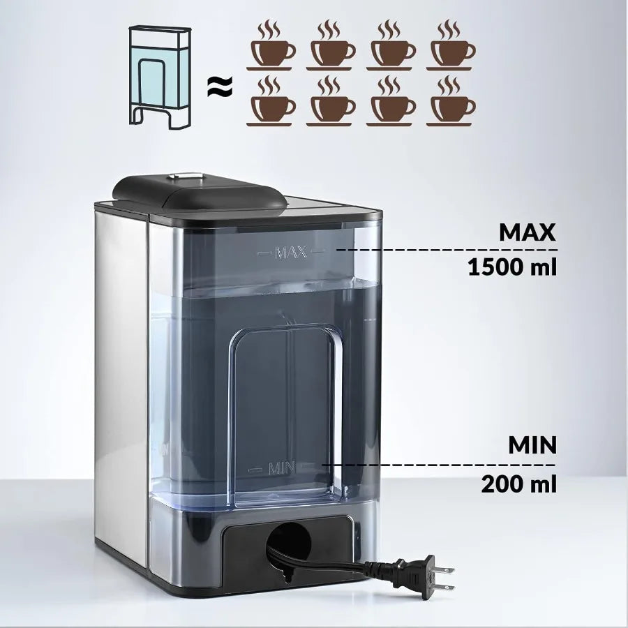 Single-Serve Coffee Maker for Cup-Style Pods, Ground Coffee and Tea, 50 fl oz Tank