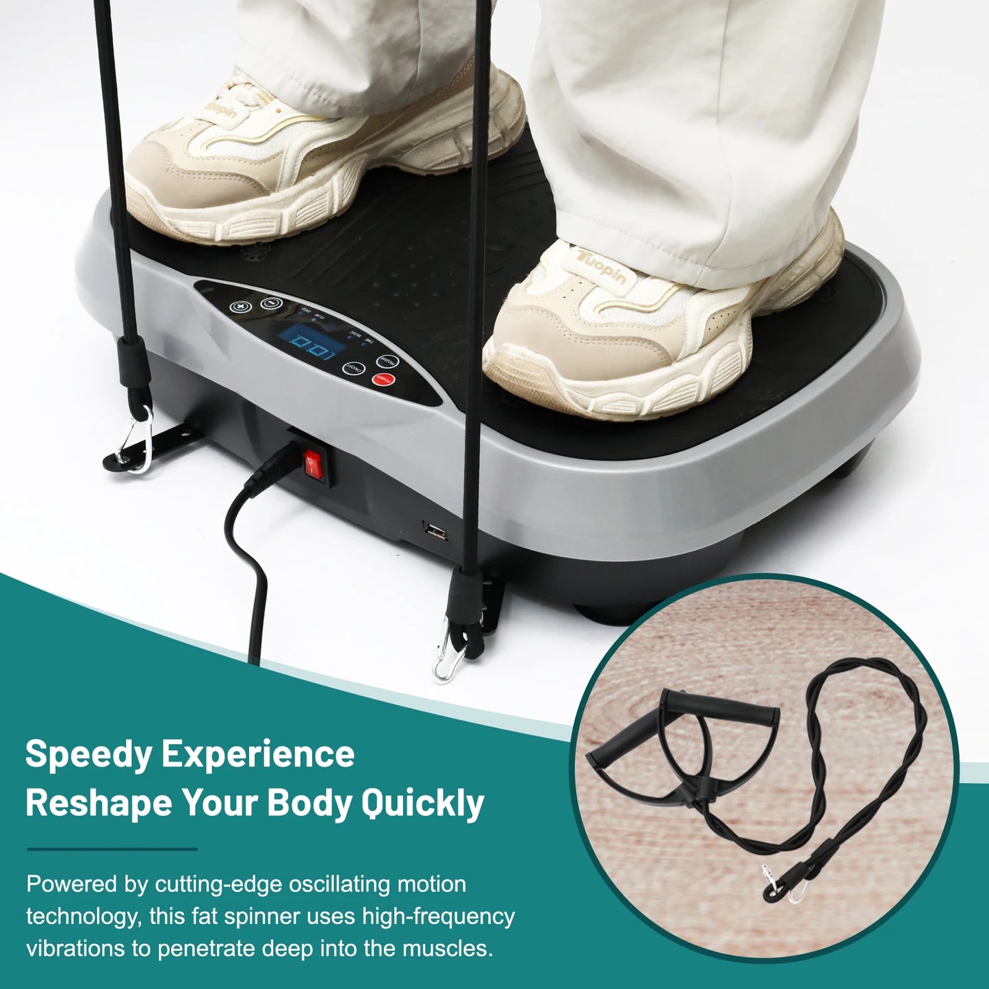 Vibration Plate Exercise Machine | Full Body Shaker with 99 Speeds, 5 Programs, LCD Display & Remote Control