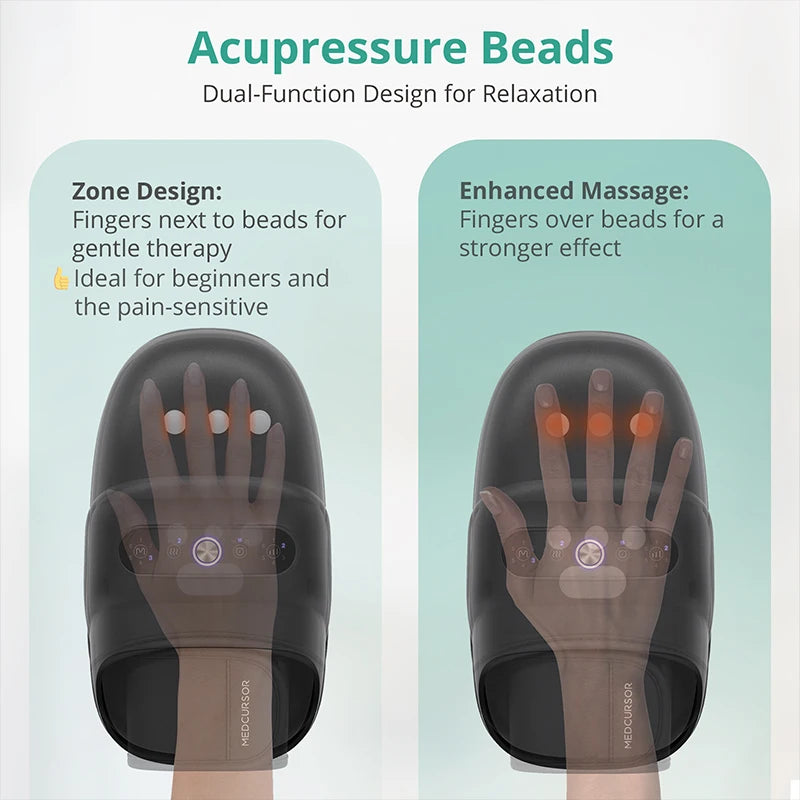 Cordless Heated Hand Massager | Air Compression Hand Massage Machine | Heat Therapy & 6 Modes for Relaxation & Comfort