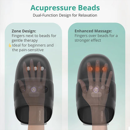 Cordless Heated Hand Massager | Air Compression Hand Massage Machine | Heat Therapy & 6 Modes for Relaxation & Comfort