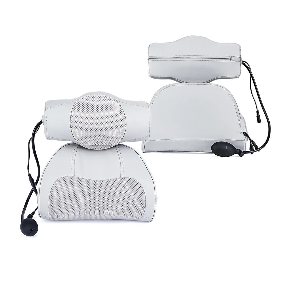 Neck Massage Pillow with Heat and Adjustable Air Support