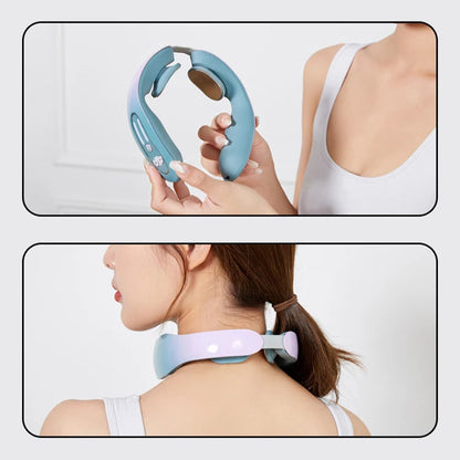 Wireless EMS Neck Massager with Heat | 12 Levels, Infrared Warmth, Portable Design