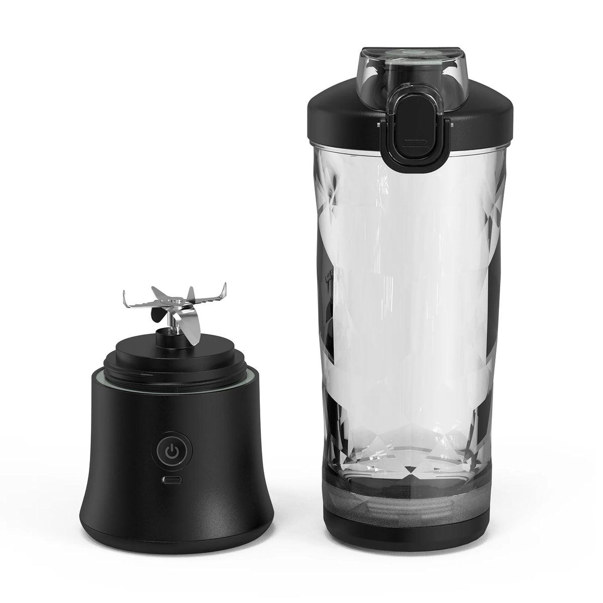 Portable Blender for Smoothies, 600 ml, USB-C Rechargeable, 6 Blades Black