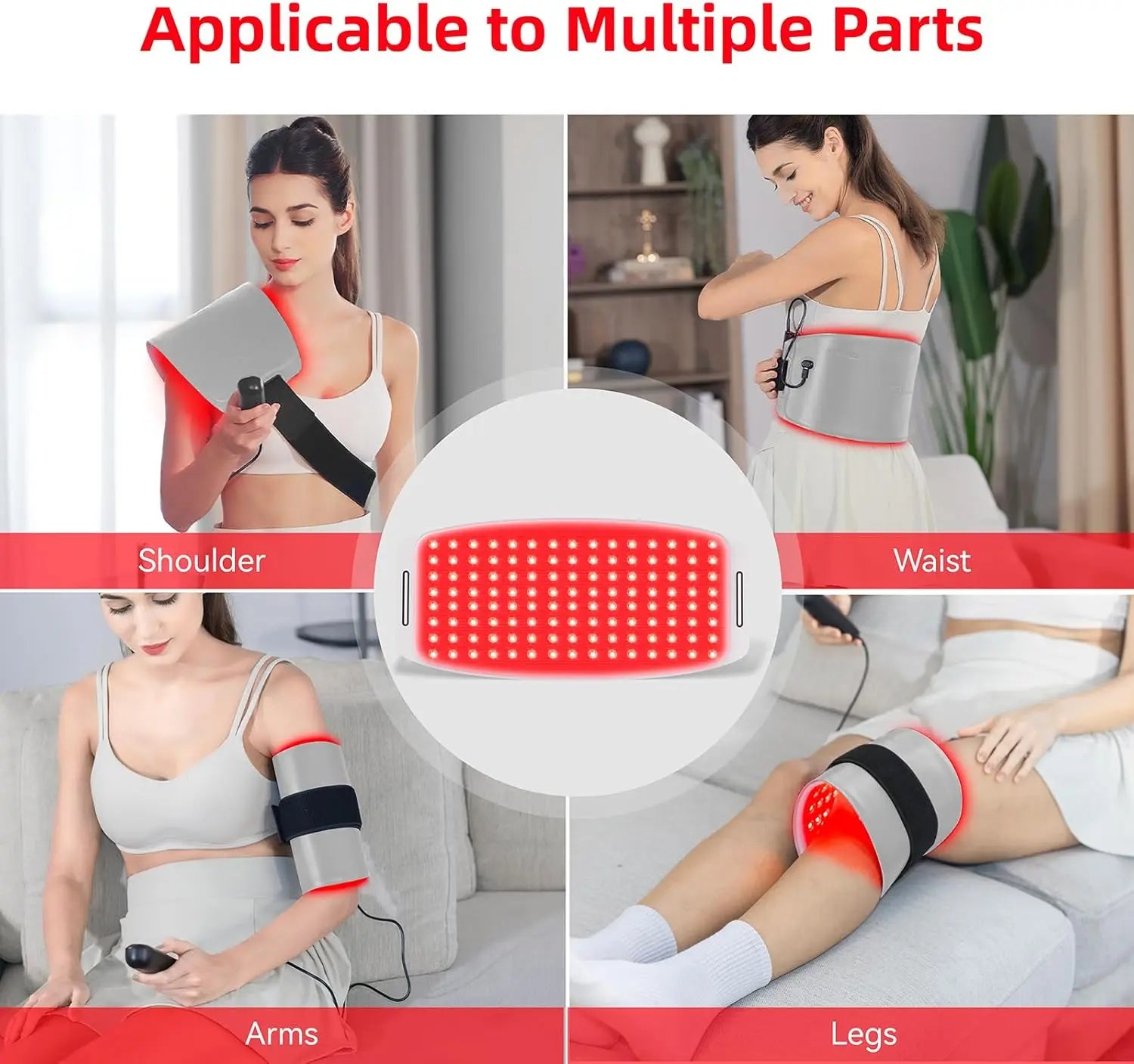 Red Light Therapy Belt | 660nm 850nm Infrared Light Therapy Wrap for Pain Relief, Muscle Recovery & Joint Support
