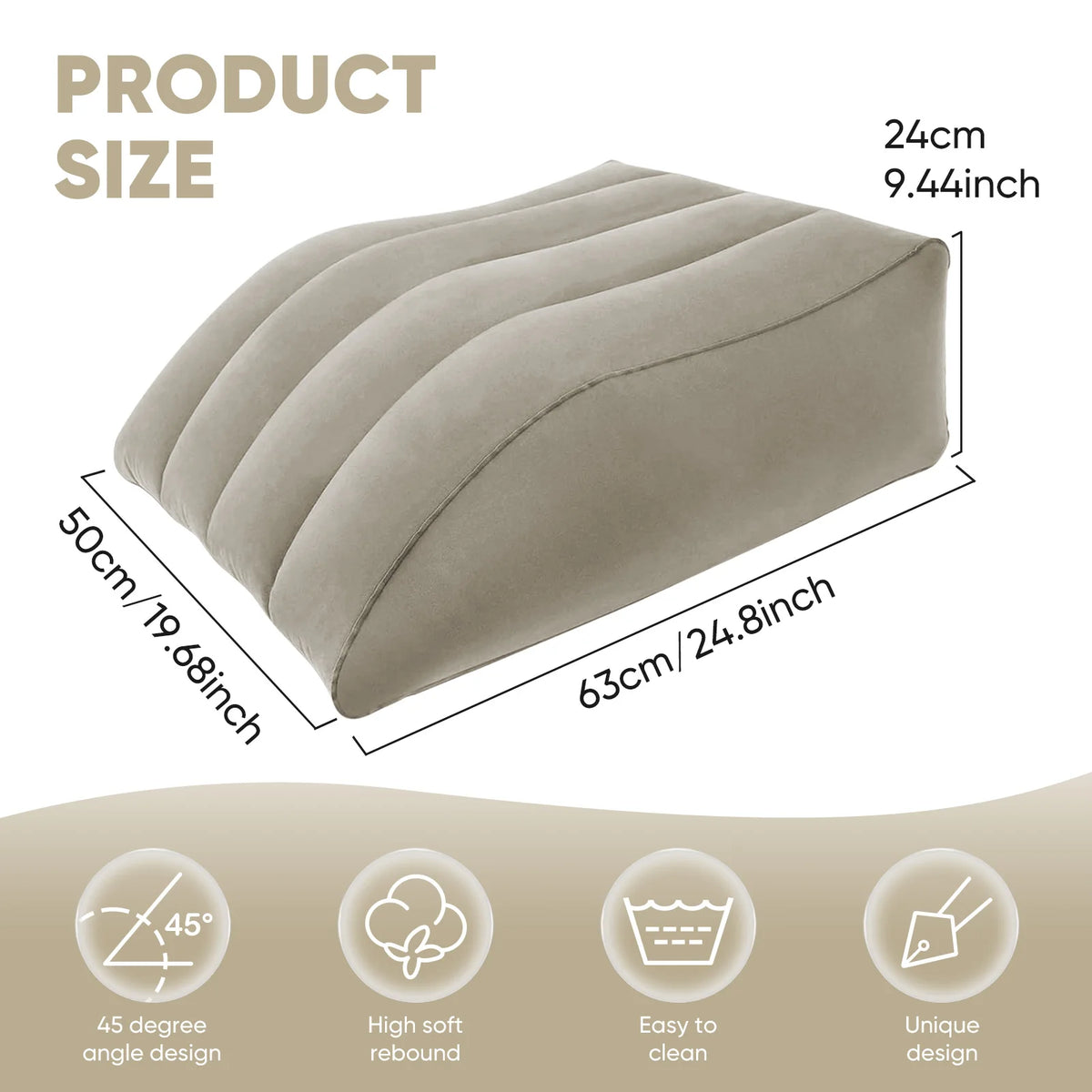 Inflatable Leg Elevation Pillow | Portable Wedge Leg Rest