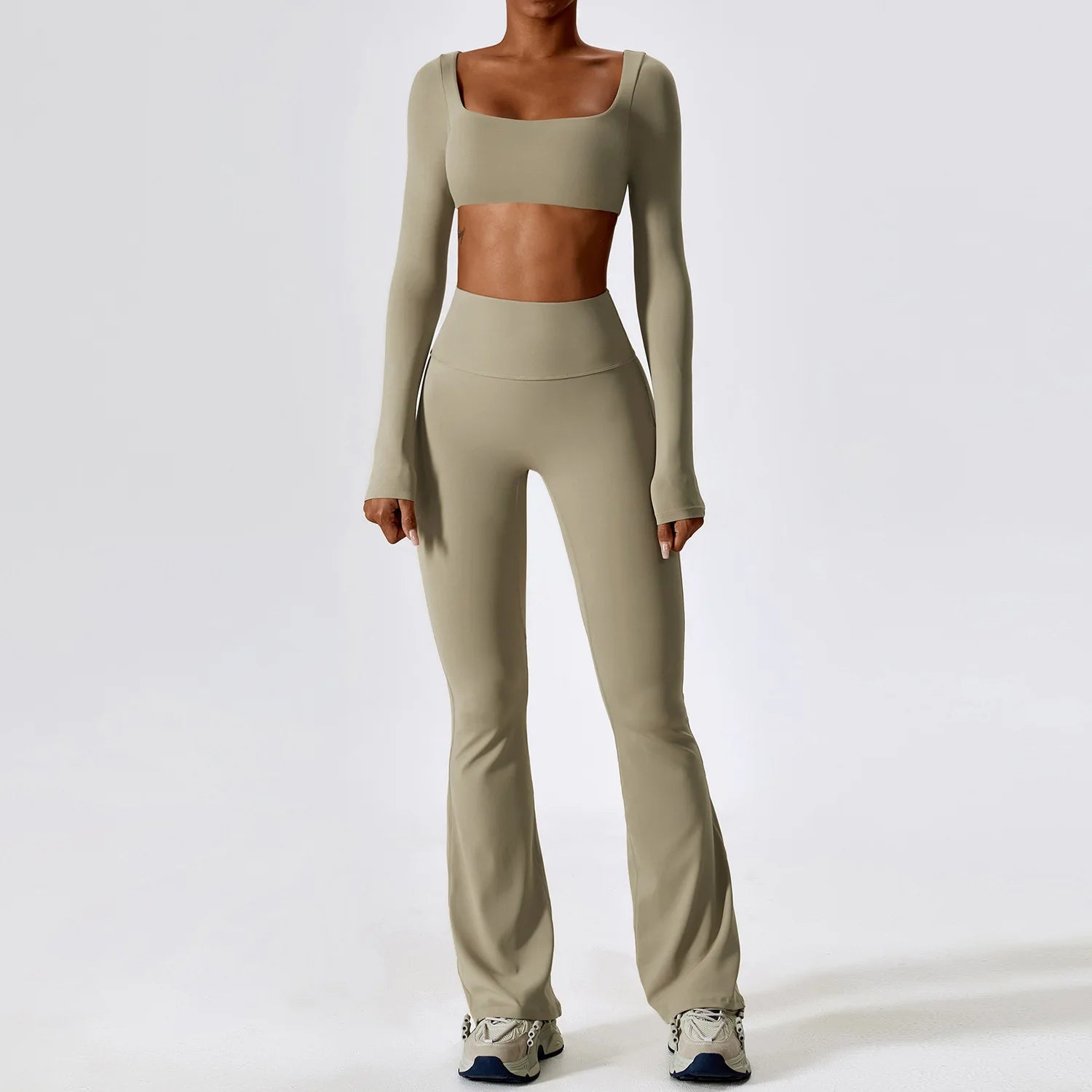 Seamless Yoga Set for Women | 2-Piece Sports Bra and Leggings Workout Outfit with Breathable Compression Fit