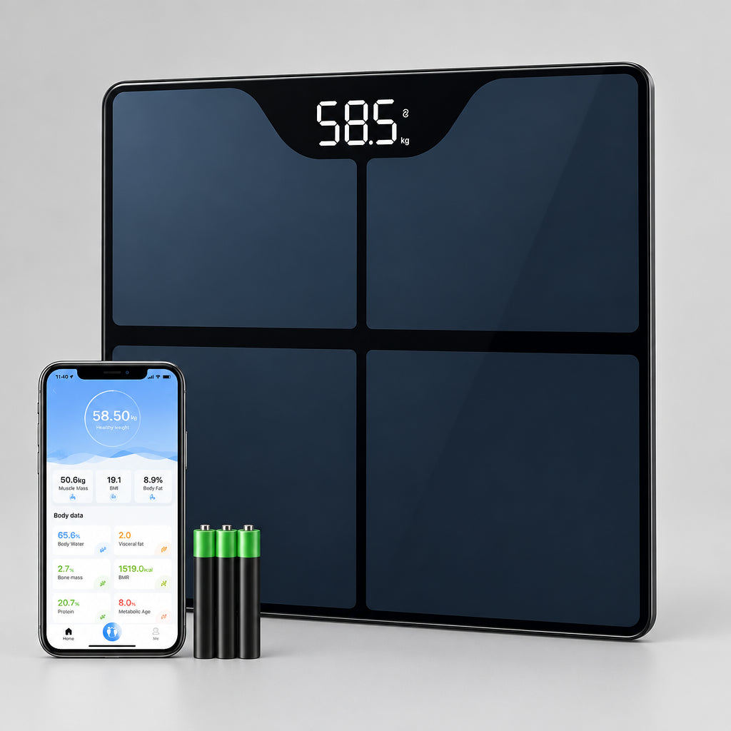 Bluetooth Smart Body Composition Scale with LED Display and App Tracking