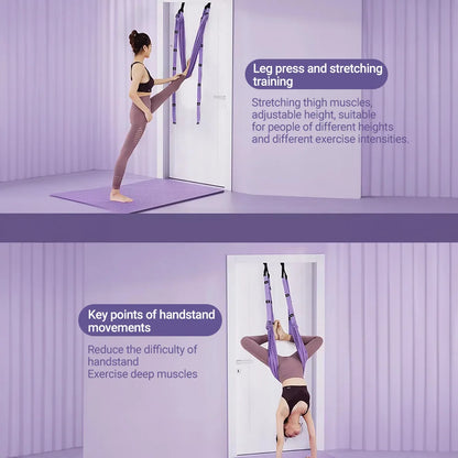 Aerial Yoga Strap | Adjustable Stretching Belt for Splits, Backbends, Inversion & Flexibility Training