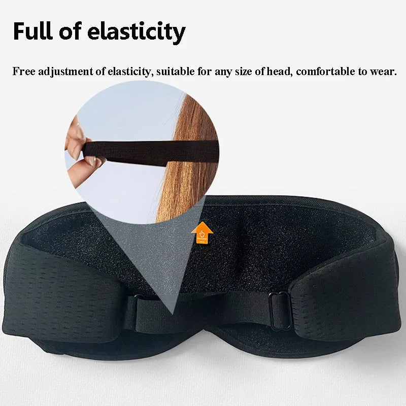 Sleep Headphones Eye Mask | Bluetooth 3D Blackout Sleeping Mask with Wireless Audio, Ultra-Thin Speakers & Adjustable Fit
