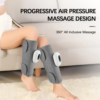 Air Compression Leg Massager | Wireless Calf & Arm Massager with 360° Pressure, 3 Modes & Rechargeable Battery