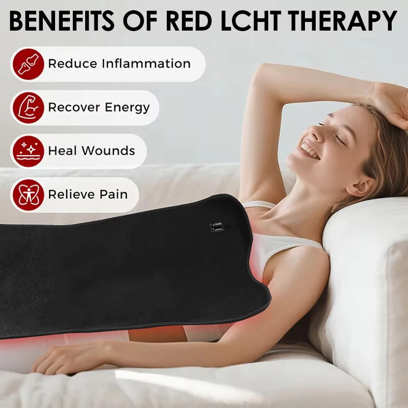 Red Light Therapy Belt | 210 LED 660nm 850nm Infrared Heating Wrap with Remote & Adjustable Heat