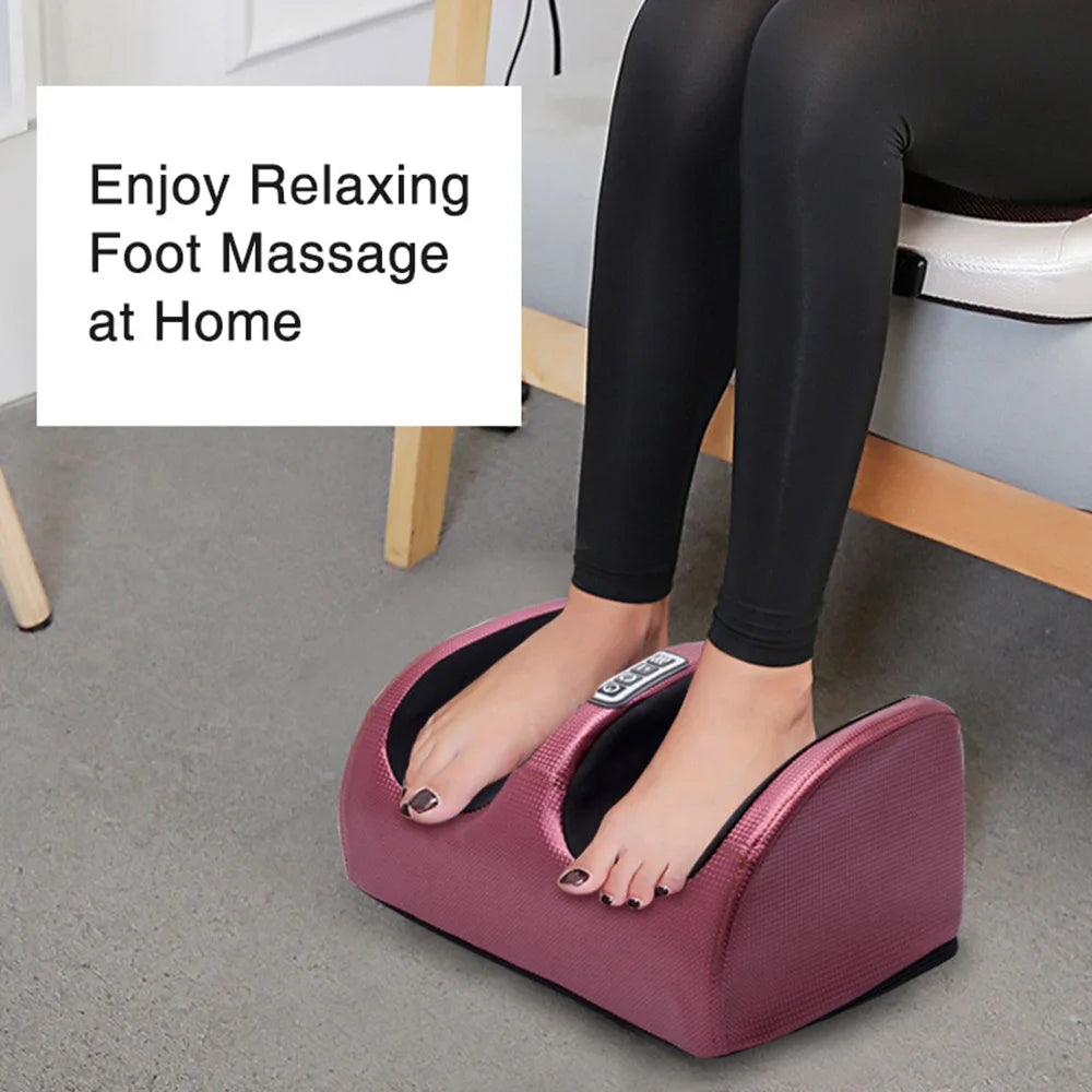 Shiatsu Foot Massager with Heat | 12 Kneading Nodes, 3 Intensities, Dual Rotation & 15-Minute Timer