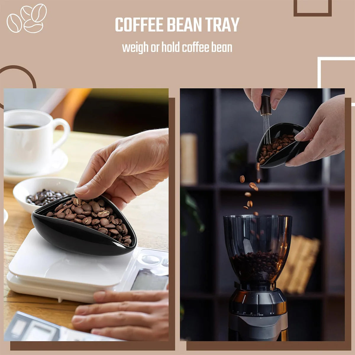 Coffee Bean Dosing Cup Set, Ceramic Bowl with WDT Tool and 10 ml Spray Bottle