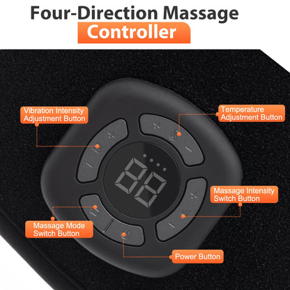 Ankle Massager with Air Compression and Heat | Rechargeable Foot and Ankle Wrap with 3 Modes, 5 Intensities & Optional Vibration