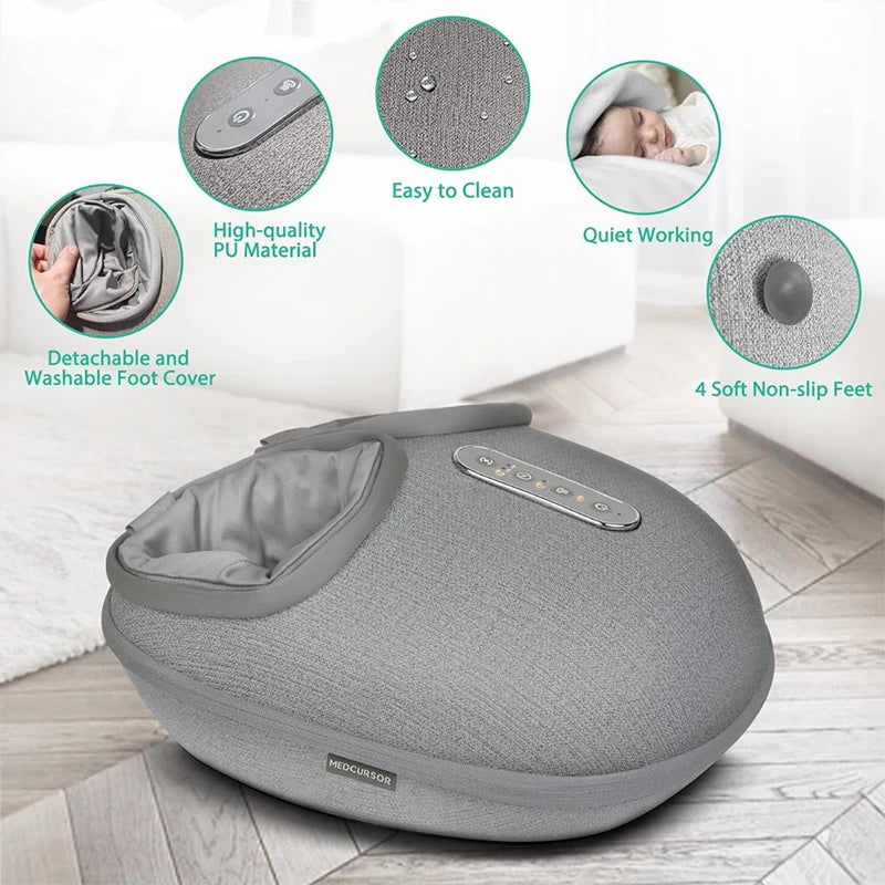 Shiatsu Heated Foot Massager | Deep Kneading, Heat Therapy, Auto Timer