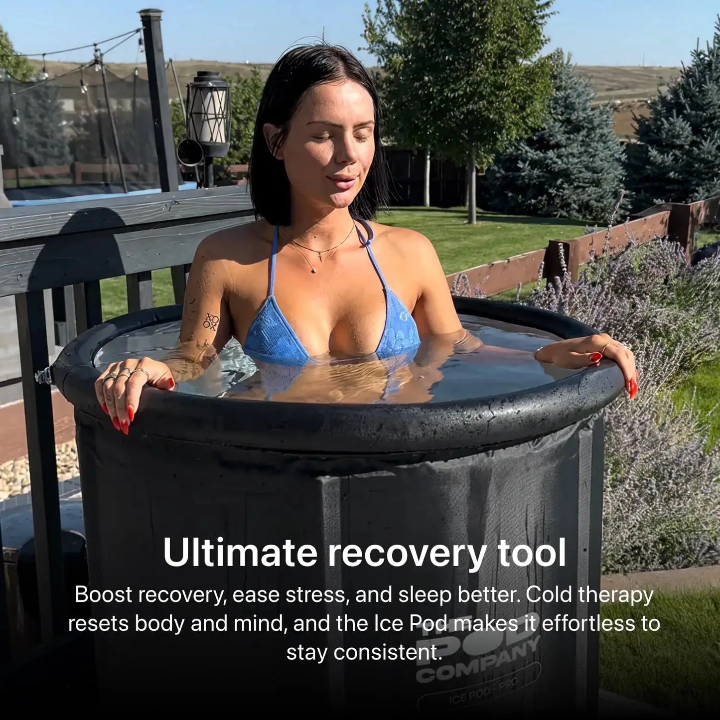 Ice Bath Tub | Portable Cold Plunge Tub for Adults, 84-Gallon Inflatable Recovery Bath with Lid & Drain