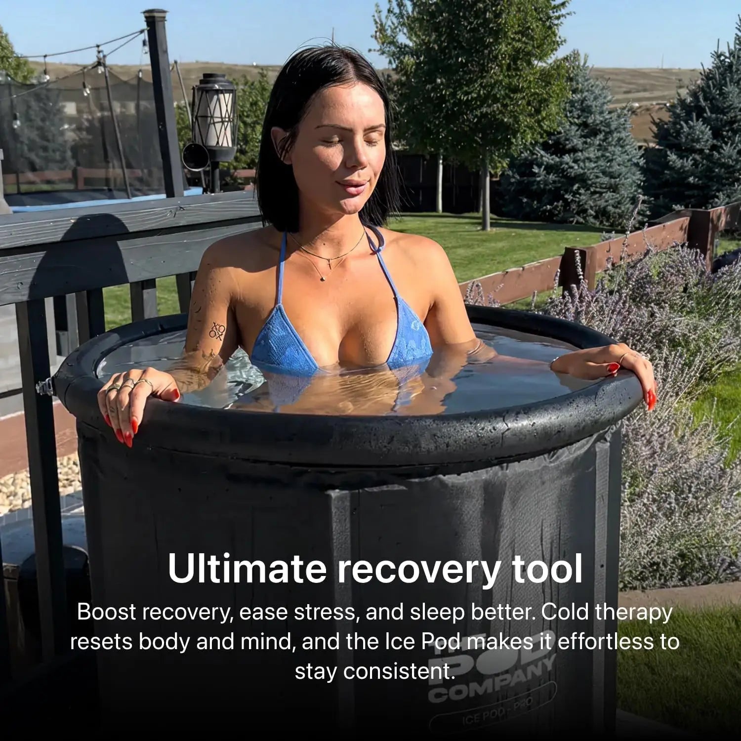 Ice Bath Tub | Portable Cold Plunge Tub for Adults, 84-Gallon Inflatable Recovery Bath with Lid & Drain