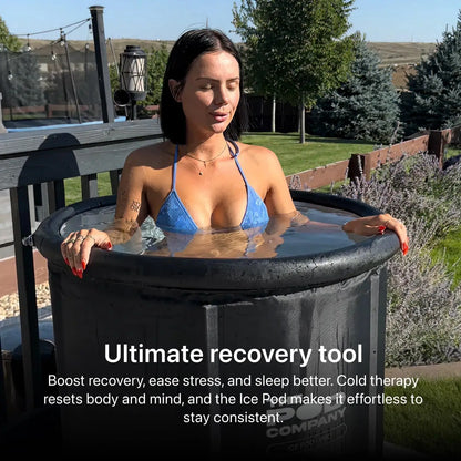 Ice Bath Tub | Portable Cold Plunge Tub for Adults, 84-Gallon Inflatable Recovery Bath with Lid & Drain
