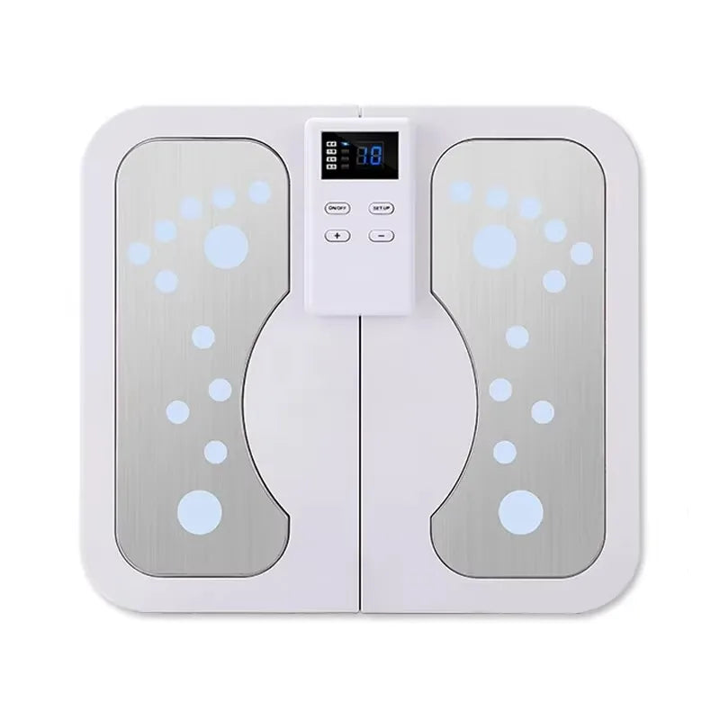 EMS and TENS Foot Massager Mat with Heat | 3 Heat Levels, Adjustable Intensity, LCD Control & Foldable Design