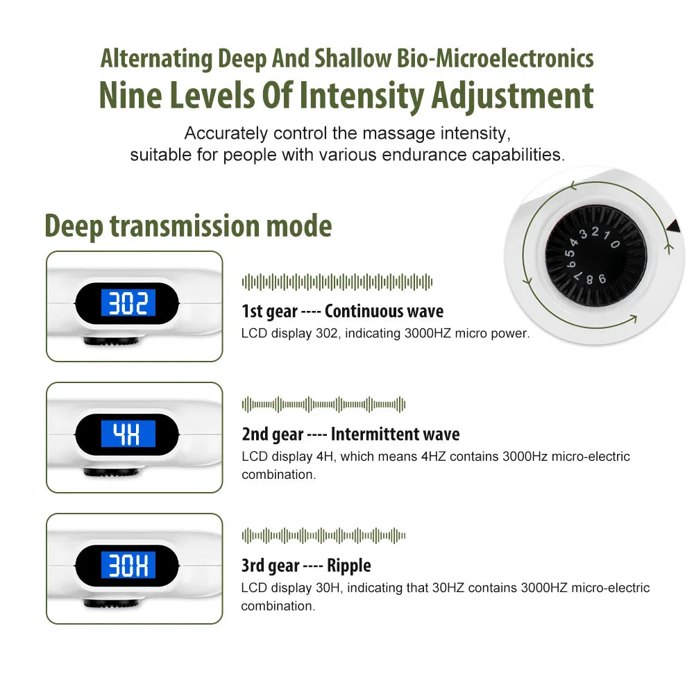 Electronic Acupuncture Pen with Auto Acupoint Detection | Needle-Free Pulse Stimulation, 9 Intensity Levels, 2 Probes & USB Rechargeable