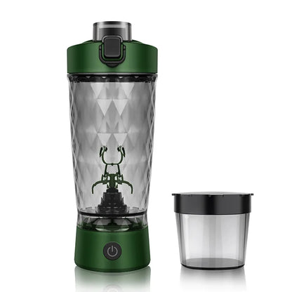 Electric Protein Shaker Bottle | 7500RPM Self-Cleaning Mixer | USB-C Rechargeable, Built-in Powder Storage, BPA-Free Smooth Drink Blender
