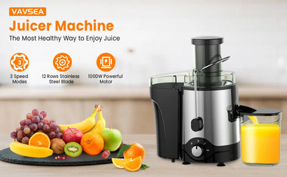 Centrifugal Juicer 600W | 3" Wide Chute, Dual Speed, Stainless Steel Blades