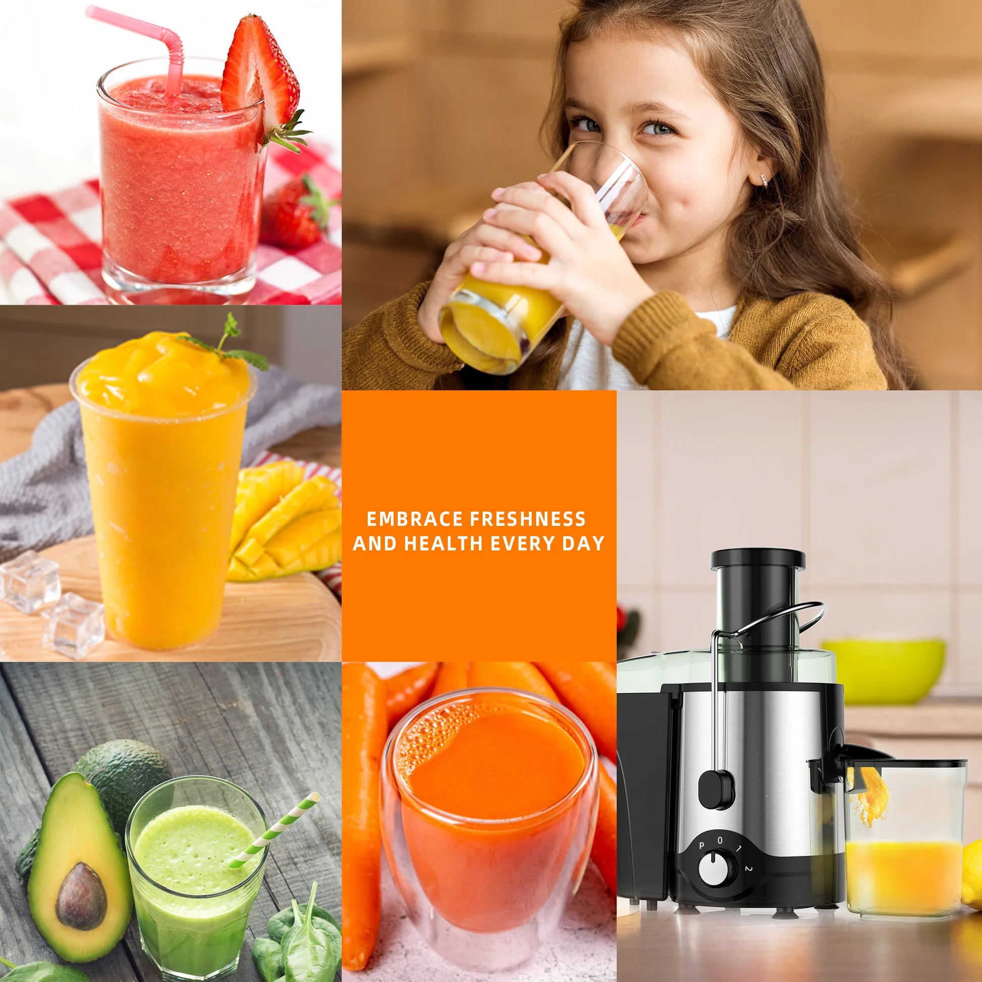 Centrifugal Juicer 600W | 3" Wide Chute, Dual Speed, Stainless Steel Blades