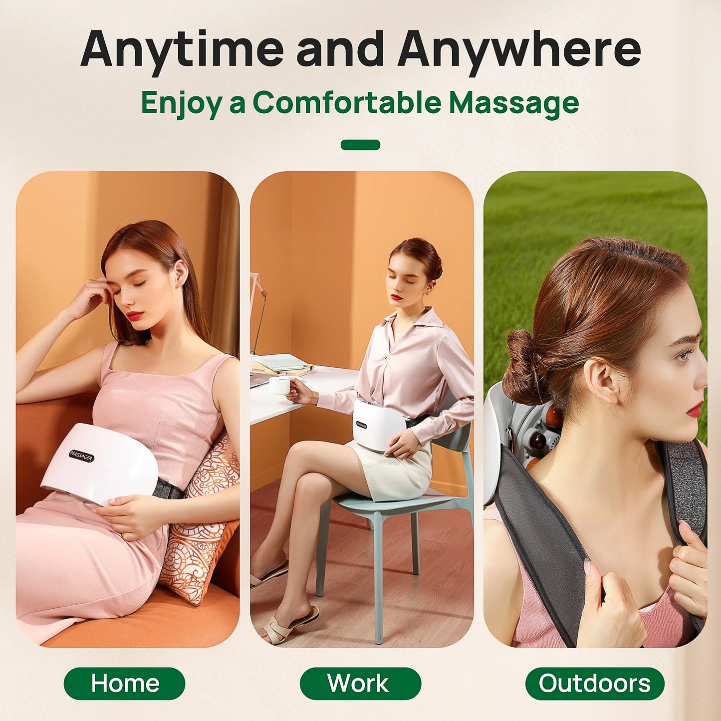 Abdominal Heating Pad Massager | Cordless Belly Massager for Cramps, Stomach Tension & Relaxation