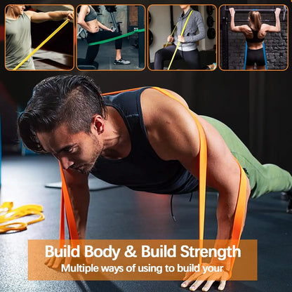 Pull Up Resistance Bands Set | 5-Level Resistance Band Kit with Handles, Door Anchor & Carry Bag