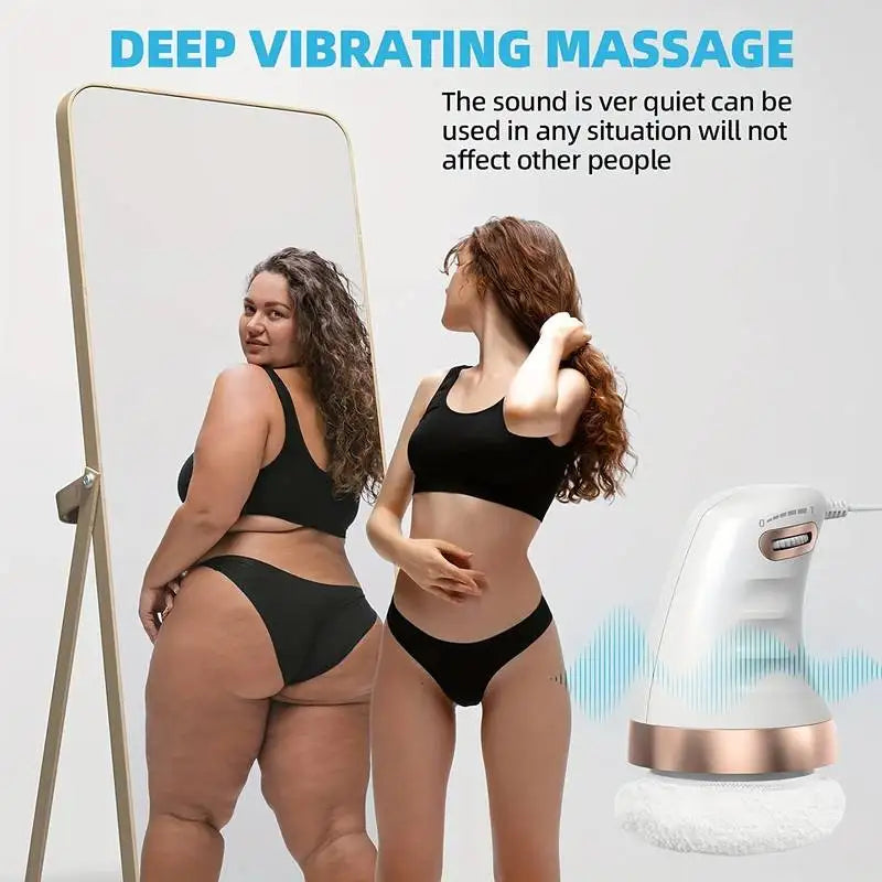 Cellulite Massager | Electric Body Slimming Massager with 360° Vibration, Adjustable Speed & Washable Pads