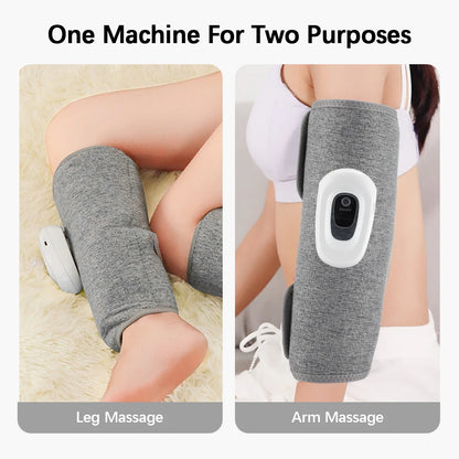 Air Compression Leg Massager | Wireless Calf & Arm Massager with 360° Pressure, 3 Modes & Rechargeable Battery
