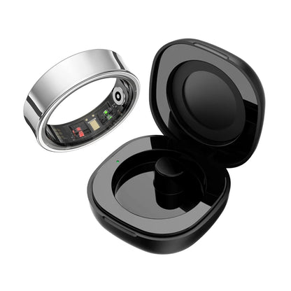 Smart Health Ring | Heart Rate & SpO₂ | Skin Temp | Sleep & Fitness Tracker | Waterproof Silver