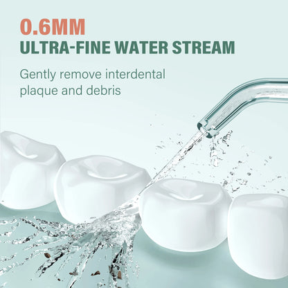 Cordless Water Flosser | 280ml Portable Oral Irrigator | 4 Modes, 6 Tips, USB Rechargeable | 30-Day Battery & IPX7 Waterproof for Deep Dental Cleaning