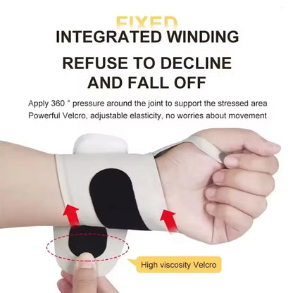 Wrist Massager | Cordless EMS Wrist Brace with Vibration, 10 Massage Modes & USB Rechargeable Design