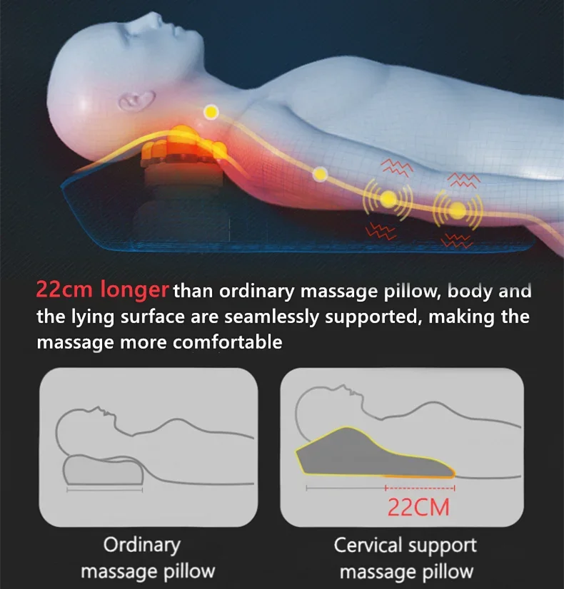 Shiatsu Massage Pillow for Neck and Back with Heat, 16 Nodes and 3 Intensities