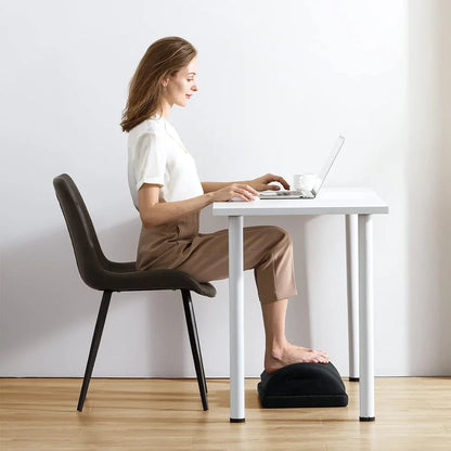 Memory Foam Foot Rest for Under Desk | 2 Adjustable Heights, Non-Slip Base & Removable Washable Cover