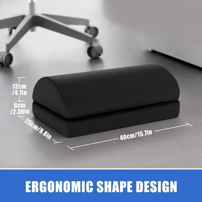 Memory Foam Foot Rest for Under Desk | 2 Adjustable Heights, Non-Slip Base & Removable Washable Cover