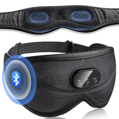 Sleep Headphones Eye Mask | Bluetooth 3D Blackout Sleeping Mask with Wireless Audio for Travel, Naps & Side Sleeping