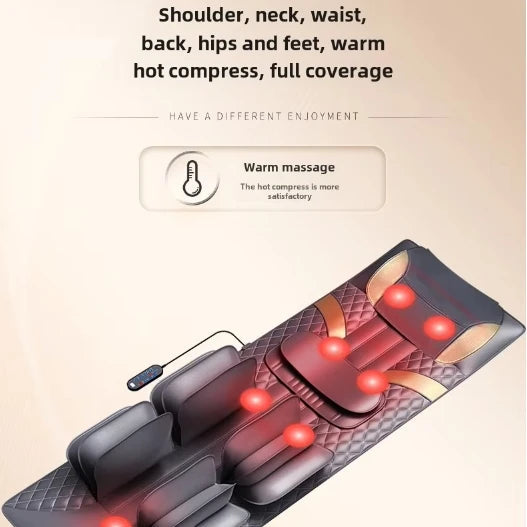 Full Body Massage Mat with Heat and Air Compression | Neck, Back & Lumbar Traction Massager with Vibration and Remote