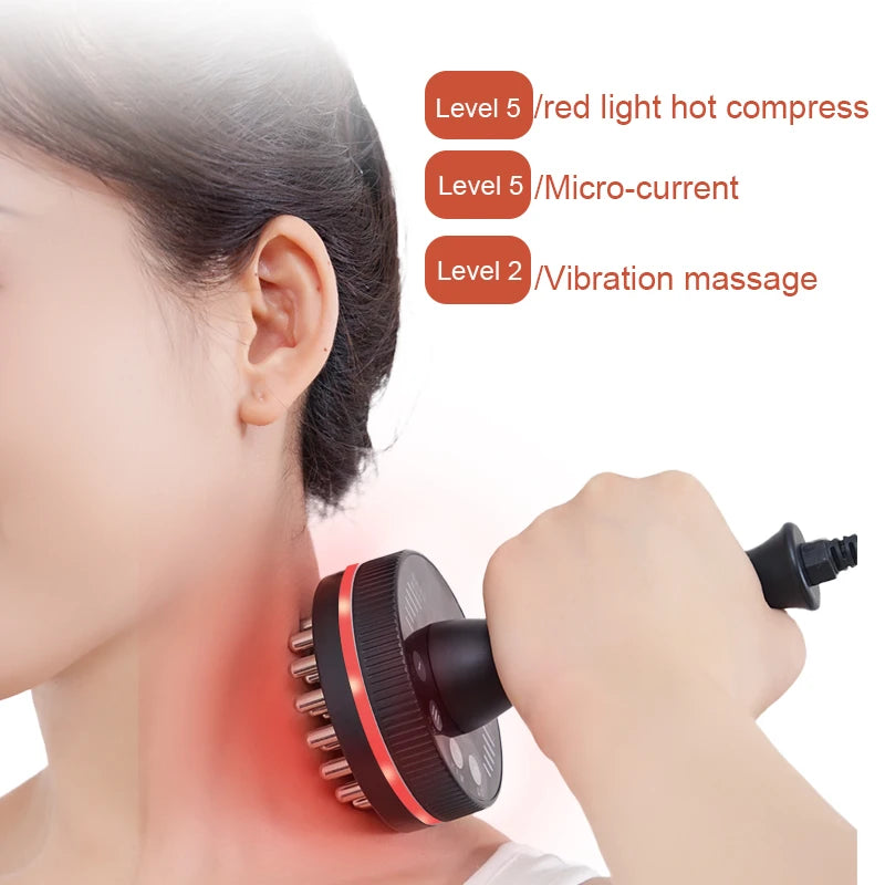 Electric Gua Sha Massager with Heat | Microcurrent Body Massage Brush for Back, Arms, Legs & Muscle Relaxation