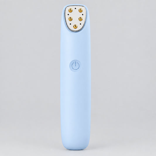 Radio Frequency (RF) Facial Massager Pen with EMS, Red Light, Heat and 3 Modes Blue
