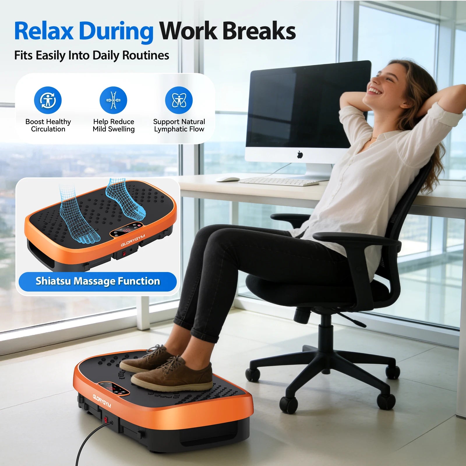 Vibration Plate Exercise Machine | Whole Body Shaker with 120 Speeds, 330 lb Capacity & Non-Slip Platform