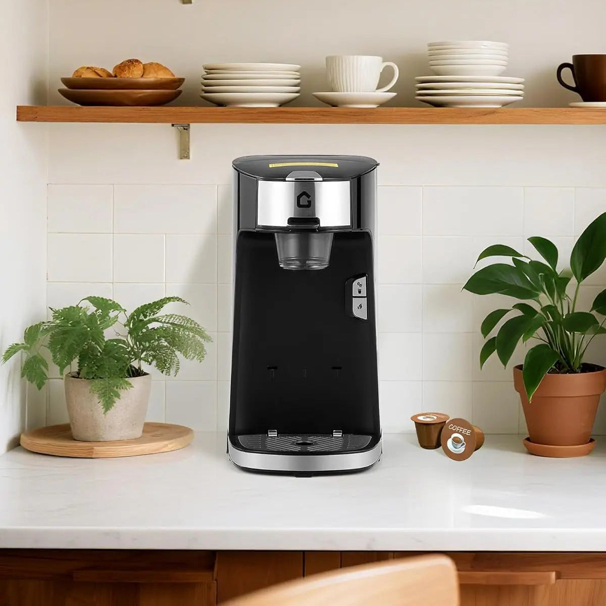 Single-Serve Coffee and Tea Maker for Cup-Style Pods, Grounds and Loose Tea