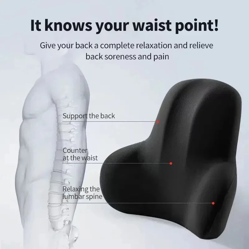Office Chair Cushion | Memory Foam Seat Cushion with Lumbar Support for Back Pain Relief, Desk Chair & Home Office