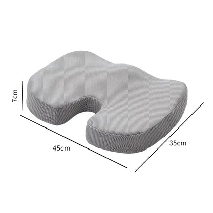 Memory Foam Coccyx Seat Cushion | Ergonomic Office Chair Pillow with U-Shaped Cutout & Removable Washable Cover