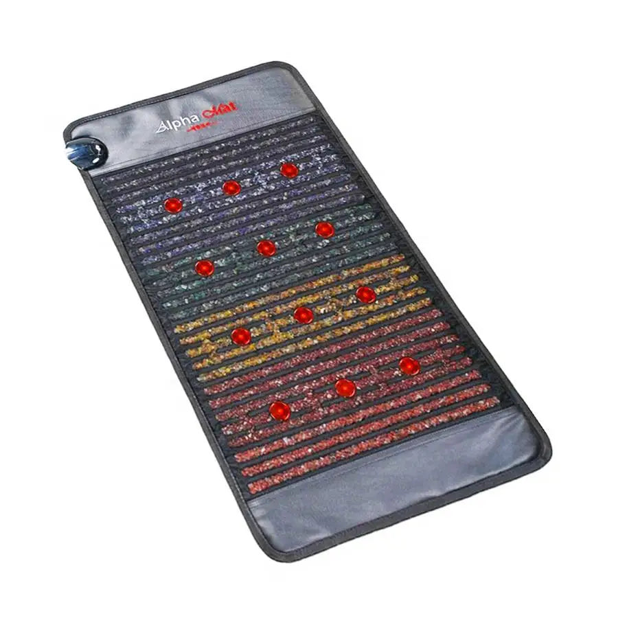 PEMF Red Light Infrared Heating Mat 19 x 34 in | 660nm LEDs, Amethyst, Tourmaline & Jade, 85–159°F