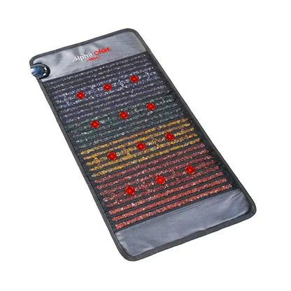 PEMF Red Light Infrared Heating Mat 19 x 34 in | 660nm LEDs, Amethyst, Tourmaline & Jade, 85–159°F