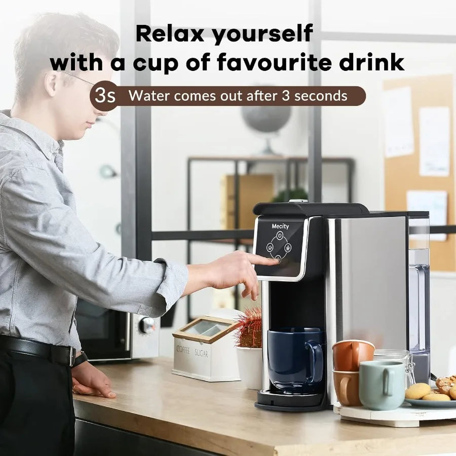Single-Serve Coffee Maker for Cup-Style Pods, Ground Coffee and Tea, 50 fl oz Tank