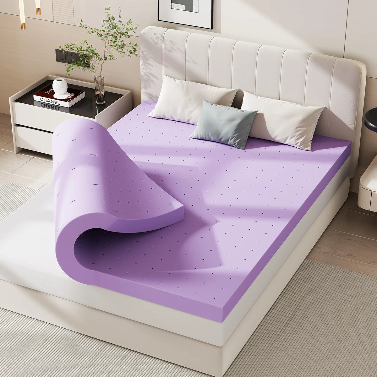 Ventilated Gel Memory Foam Mattress Topper